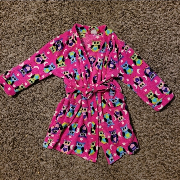 Girls Owl Robe - Picture 2 of 3
